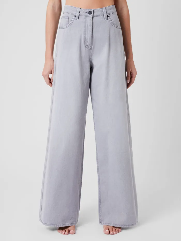 Woman Women039s Winter Outfits French Connection Denver Denim Relaxed Wide Leg Jeans 34 Inch Arctic Grey Woman Women039s Winter Outfits French Connection Denver Denim Relaxed Wide Leg Jeans 34 Inch Arctic Grey