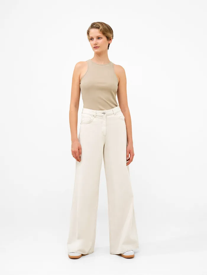 Woman Women039s Winter Outfits French Connection Denver Denim Relaxed Wide Leg Jeans 34 Inch Ecru Woman Women039s Winter Outfits French Connection Denver Denim Relaxed Wide Leg Jeans 34 Inch Ecru