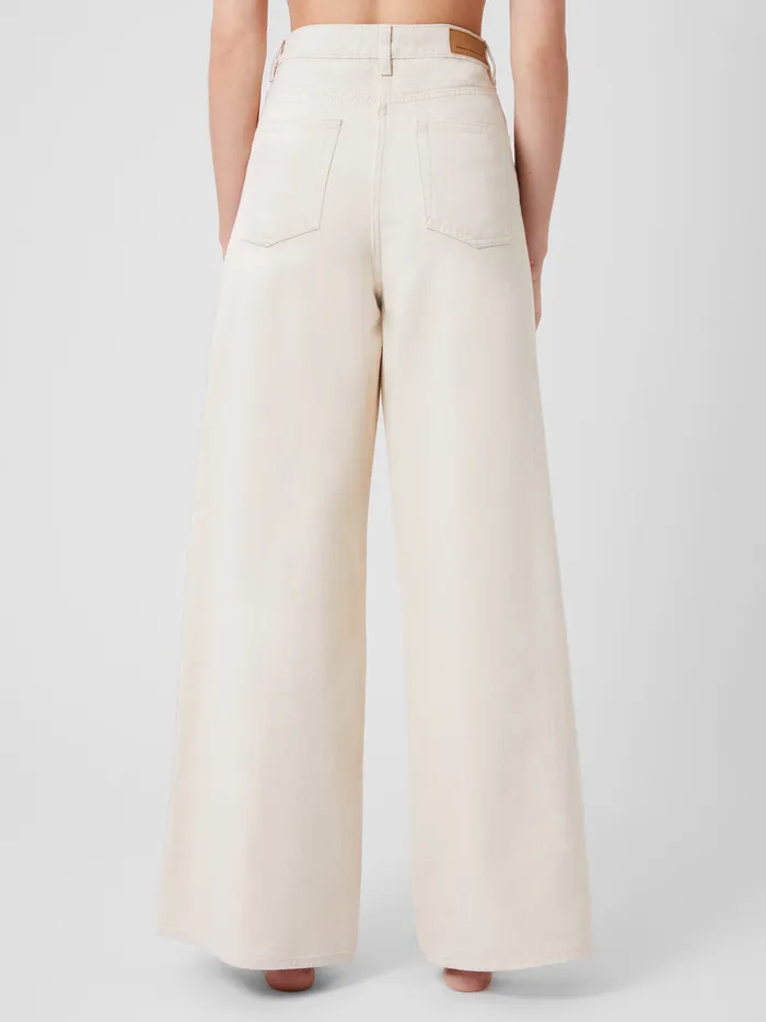 Woman Women039s Winter Outfits French Connection Denver Denim Relaxed Wide Leg Jeans 34 Inch Ecru Woman Women039s Winter Outfits French Connection Denver Denim Relaxed Wide Leg Jeans 34 Inch Ecru