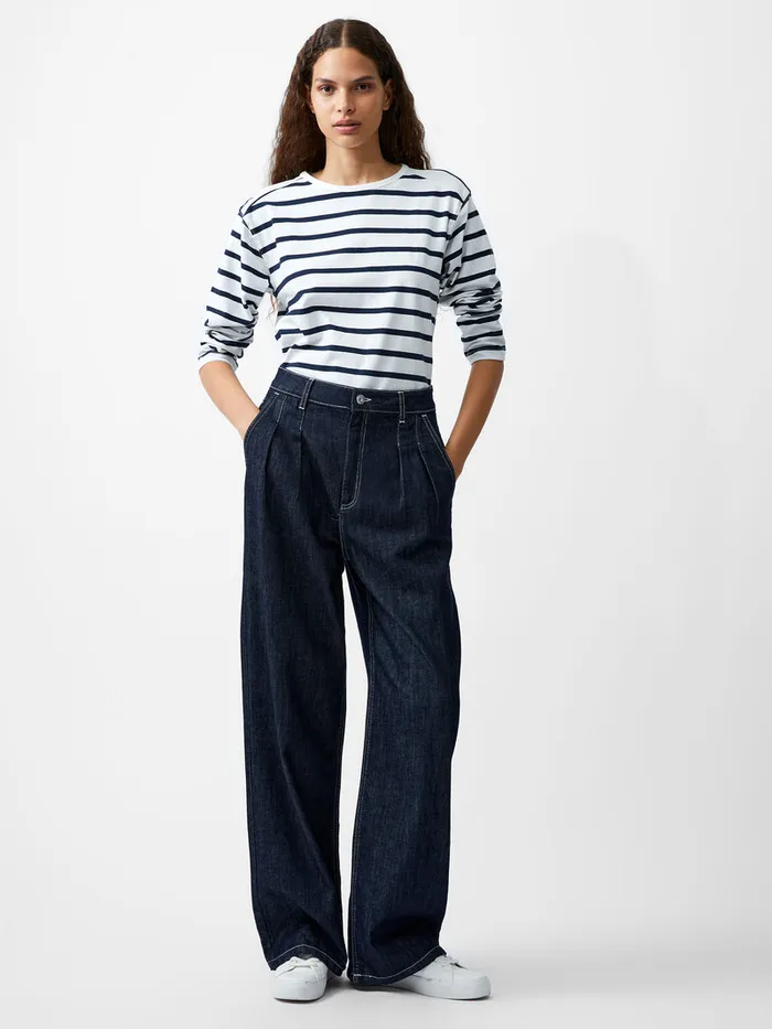 Woman Women039s Winter Outfits French Connection Finley Denim Wide Leg Jeans 32 Inch Clean Indigo Woman Women039s Winter Outfits French Connection Finley Denim Wide Leg Jeans 32 Inch Clean Indigo