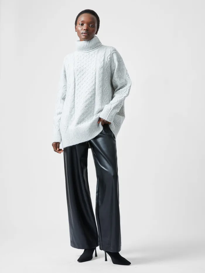 Woman Women039s Winter Outfits French Connection Makira Long Sleeve Roll Neck Jumper Light Grey Mel Woman Women039s Winter Outfits French Connection Makira Long Sleeve Roll Neck Jumper Light Grey Mel