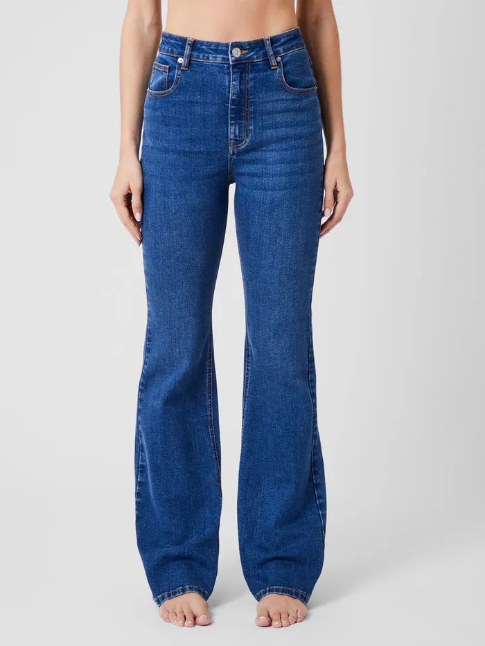 Woman Women039s Winter Outfits French Connection Toms Denim Flared Jeans Mid Wash Woman Women039s Winter Outfits French Connection Toms Denim Flared Jeans Mid Wash