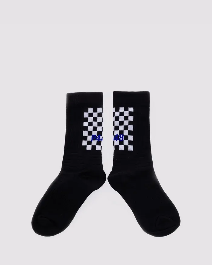 Women Accessories P448 Socks BlackCheck