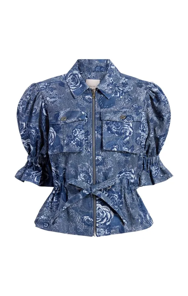 Women Adie Jacket Indigomulti Cinq Sept Denim