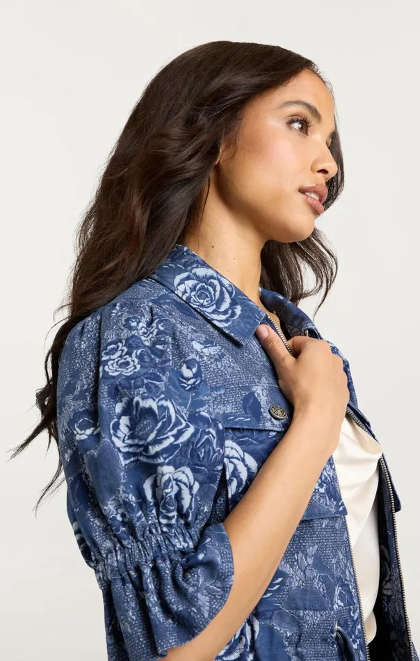 Women Adie Jacket Indigomulti Cinq Sept Denim