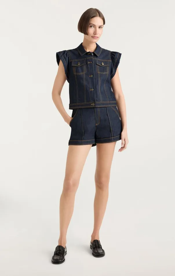 Women Adley Vest Indigo Cinq Sept Jackets