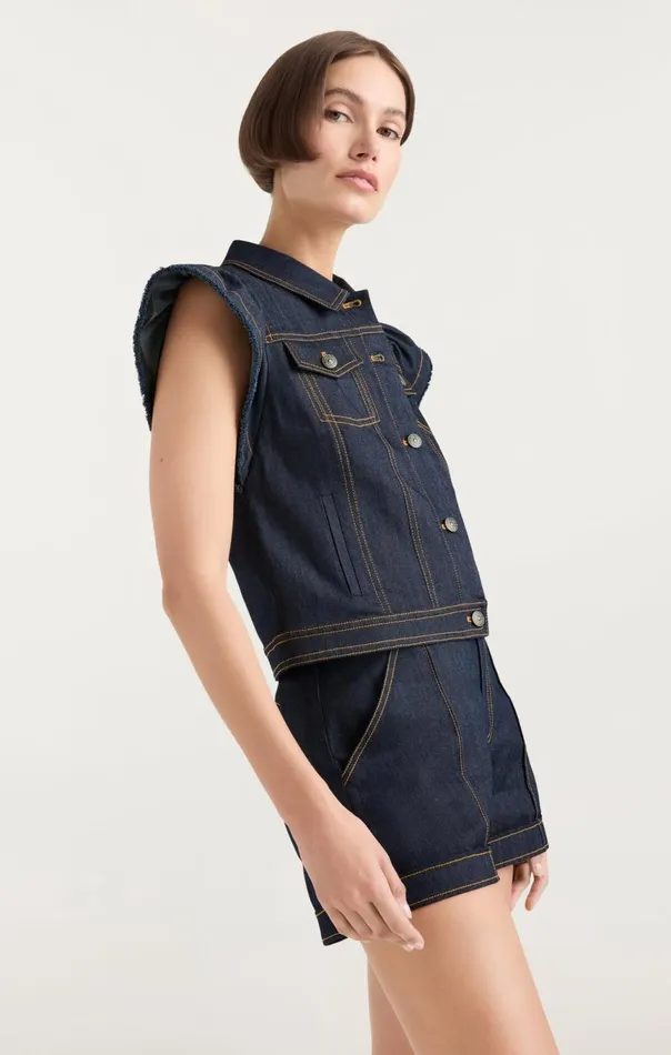 Women Adley Vest Indigo Cinq Sept Jackets