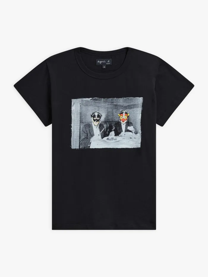 Women Agns B Artist039s Collection Black Cotton Brando Tshirt Artist Jim Jarmusch