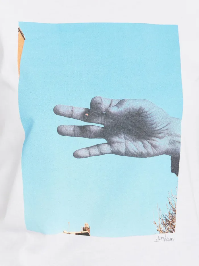 Women Agns B Artist039s Collection White Cotton Jersey Screenprinted Brando Tshirt