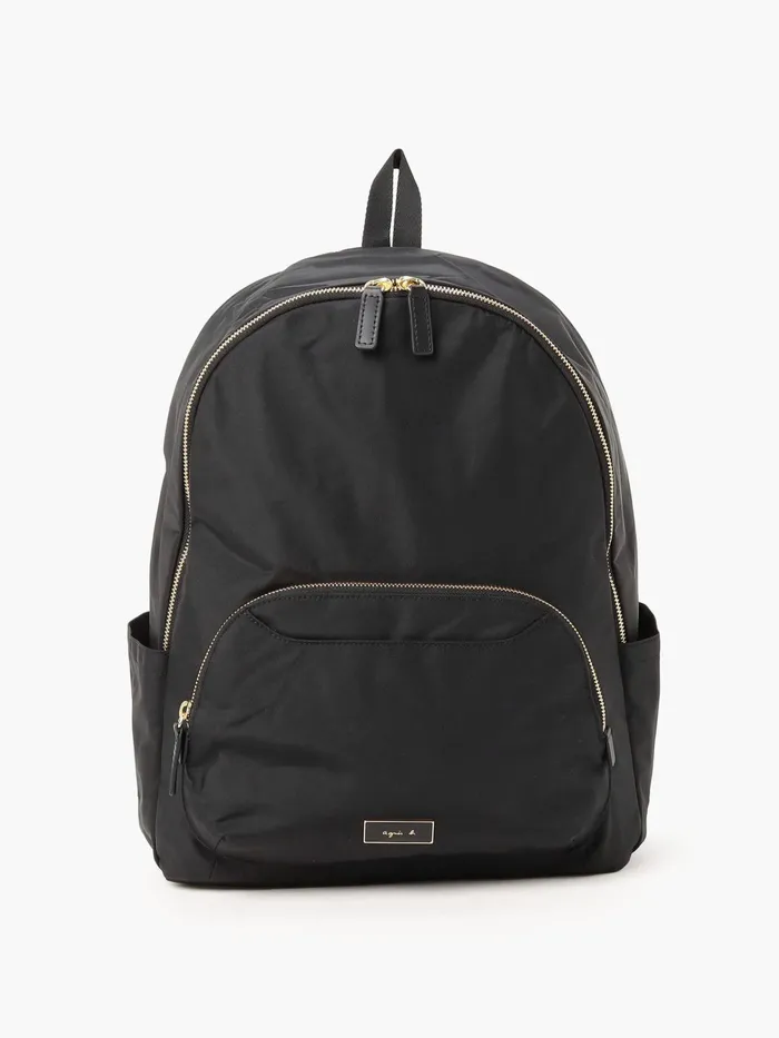 Women Agns B Backpacks Black Chic Nylon Backpack