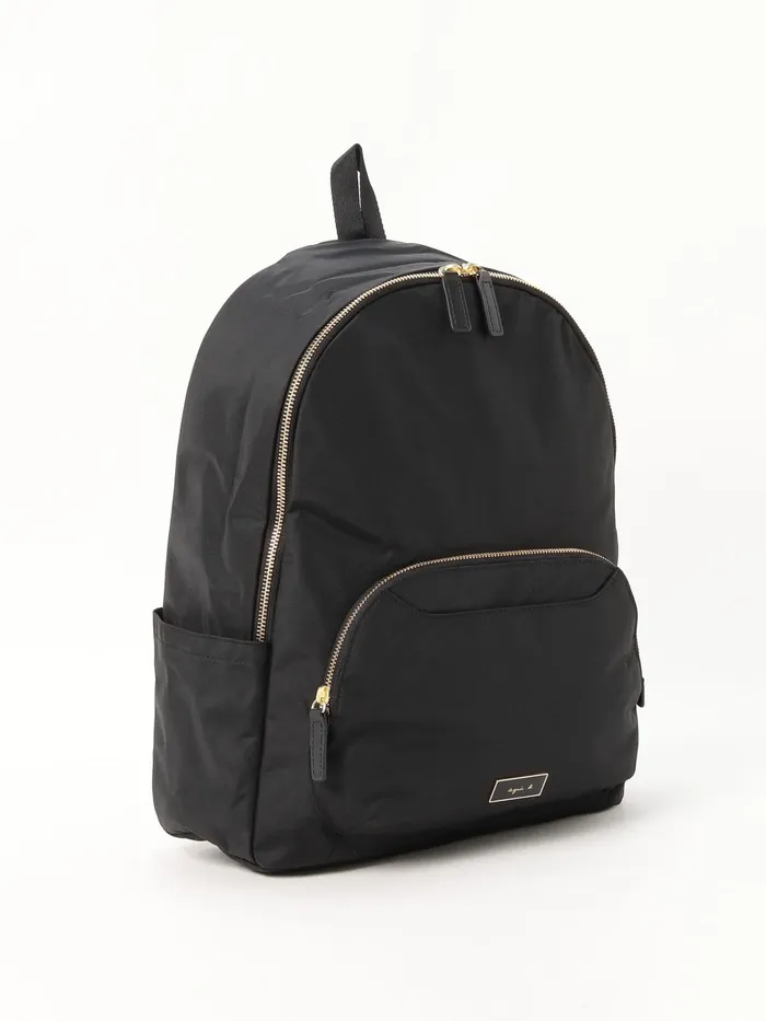Women Agns B Backpacks Black Chic Nylon Backpack