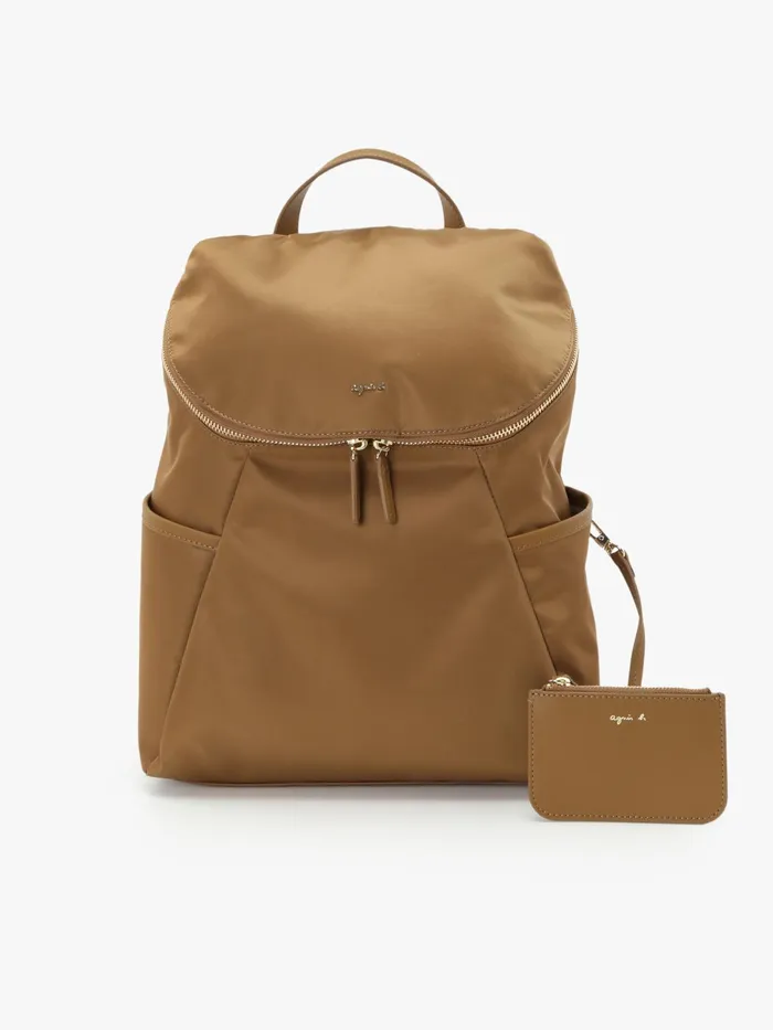 Women Agns B Backpacks Brown Nylon Backpack