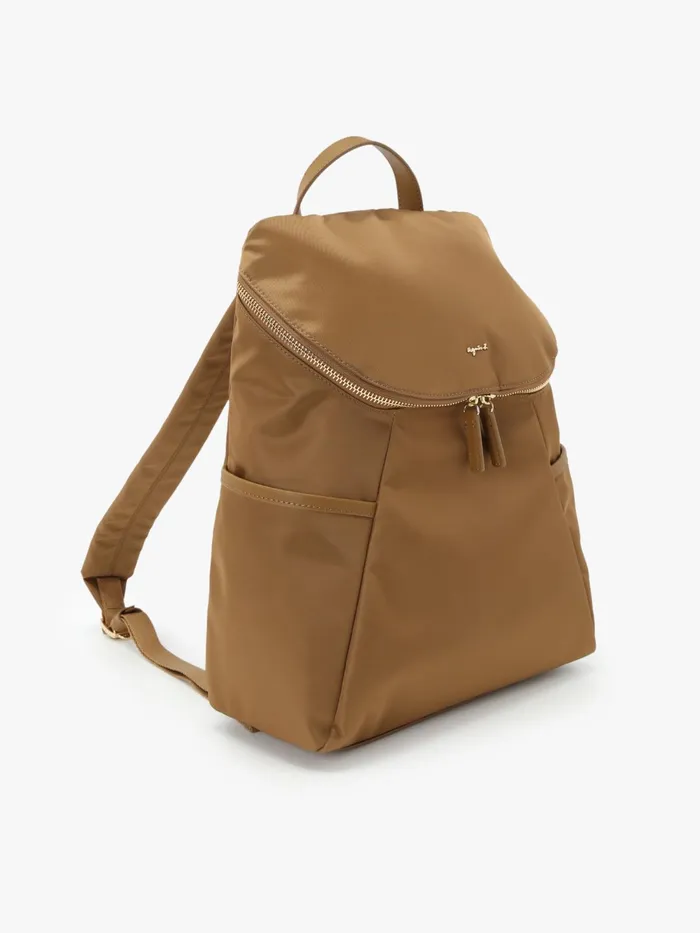 Women Agns B Backpacks Brown Nylon Backpack