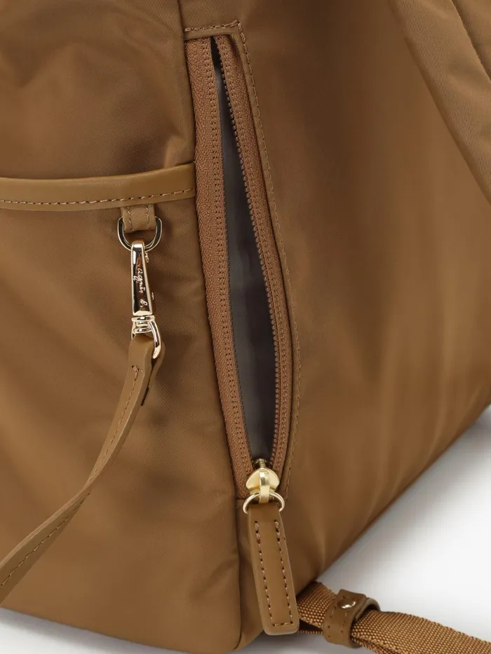 Women Agns B Backpacks Brown Nylon Backpack