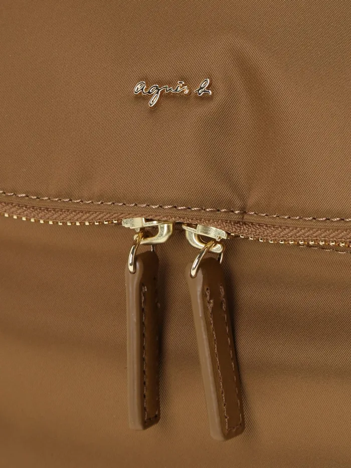 Women Agns B Backpacks Brown Nylon Backpack