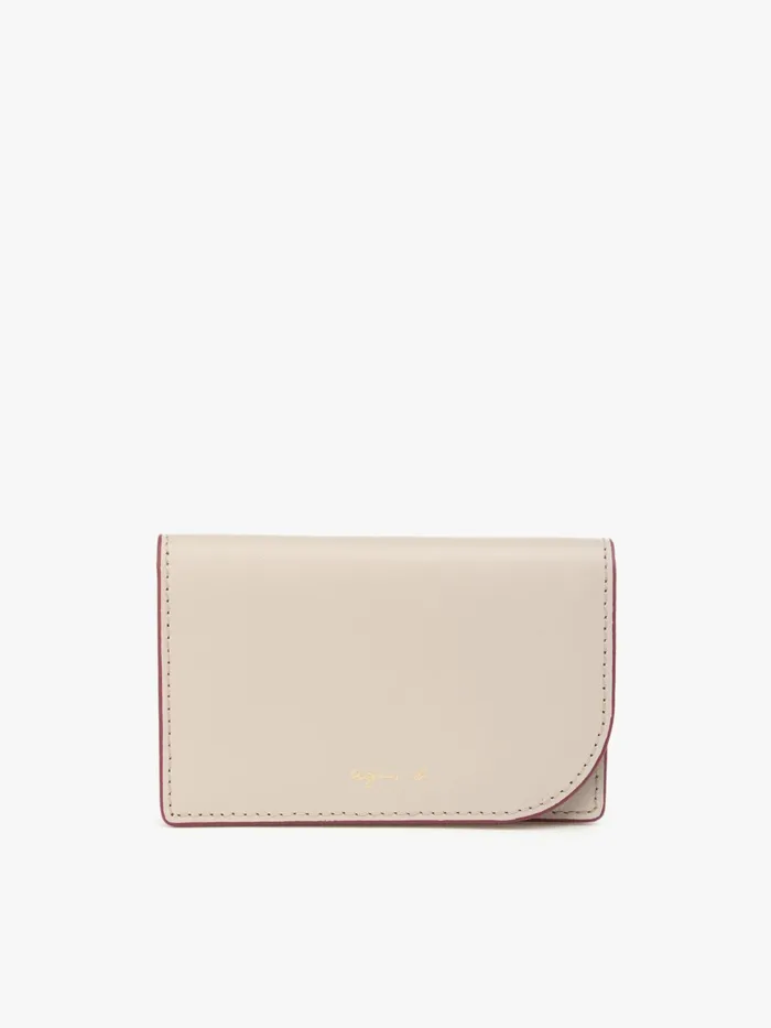 Women Agns B Bags Beige Leather Wallet