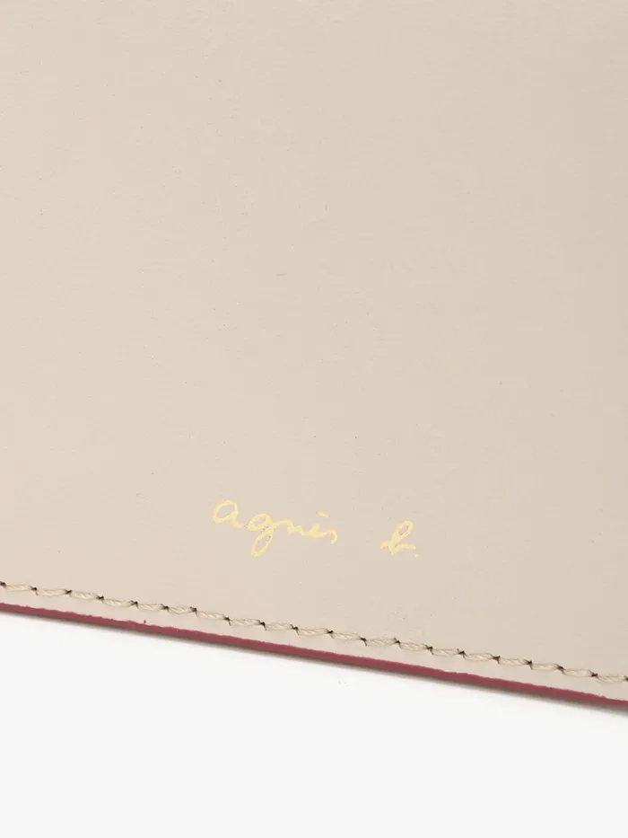 Women Agns B Bags Beige Leather Wallet