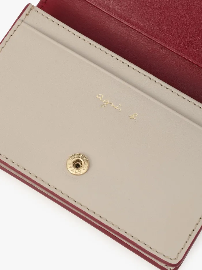 Women Agns B Bags Beige Leather Wallet