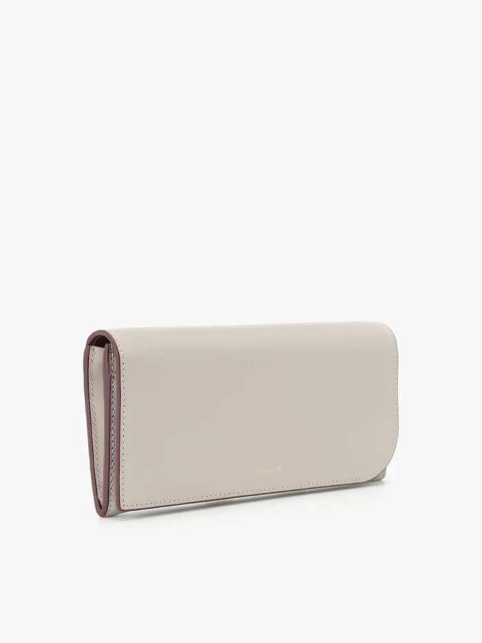 Women Agns B Bags Beige Long Leather Wallet