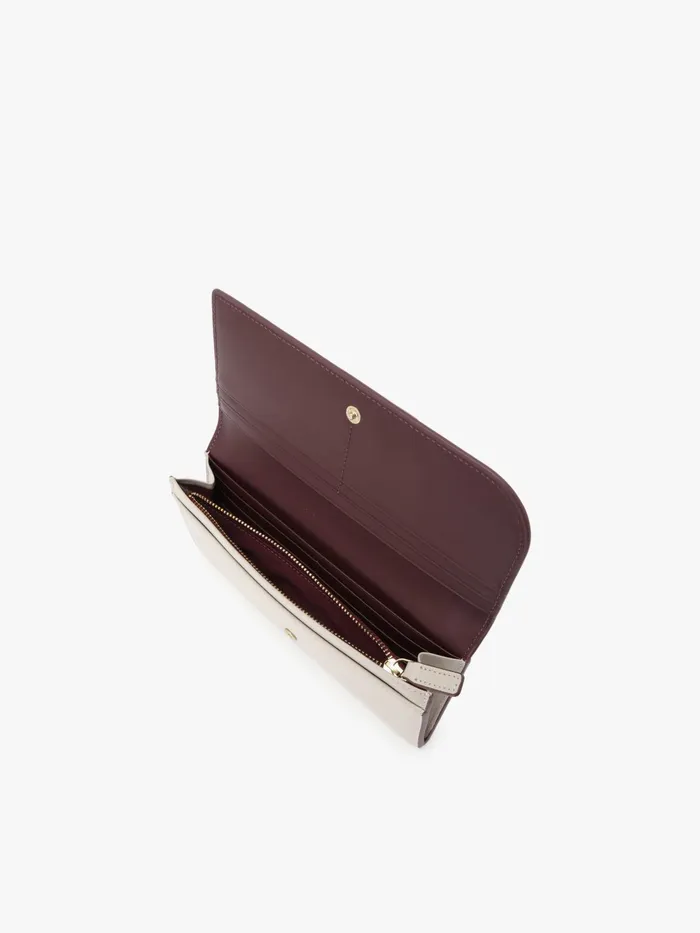 Women Agns B Bags Beige Long Leather Wallet