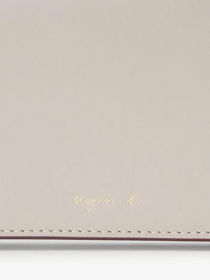 Women Agns B Bags Beige Long Leather Wallet