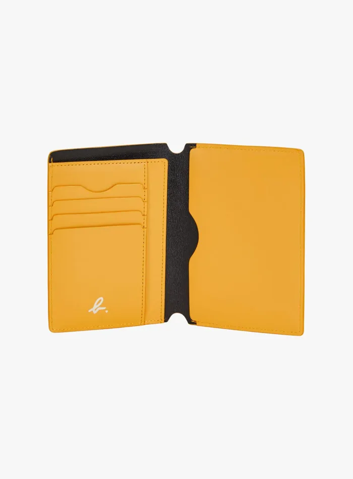 Women Agns B Bags Black And Yellow Long Leather Wallet