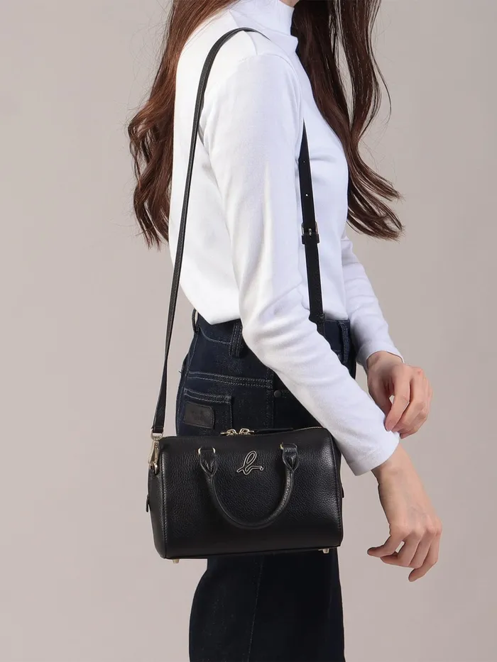 Women Agns B Bags Black Iris Leather Handbag