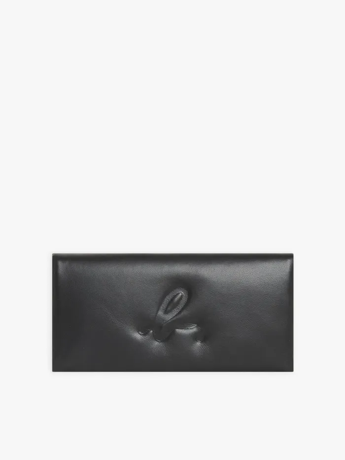 Women Agns B Bags Black Leather Long Snap Wallet