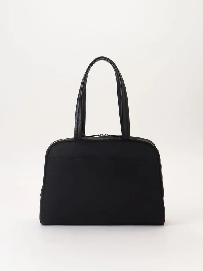 Women Agns B Bags Black Nylon Bag With Leather Handles