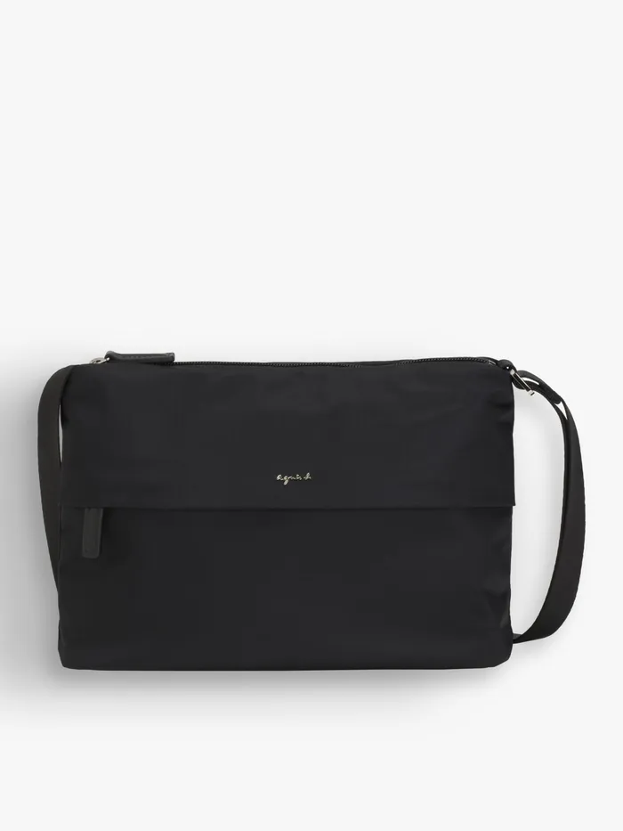 Women Agns B Bags Black Nylon Zipped Shoulder Bag