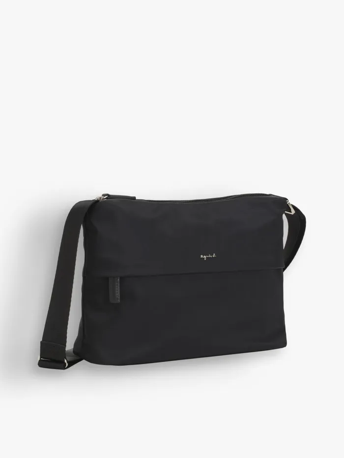 Women Agns B Bags Black Nylon Zipped Shoulder Bag