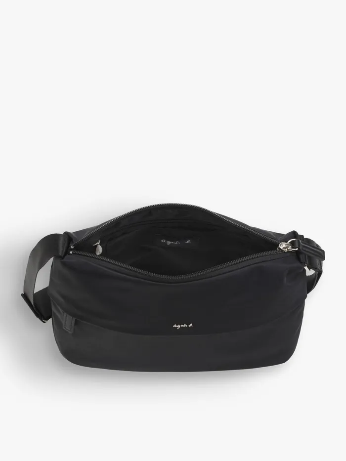 Women Agns B Bags Black Nylon Zipped Shoulder Bag