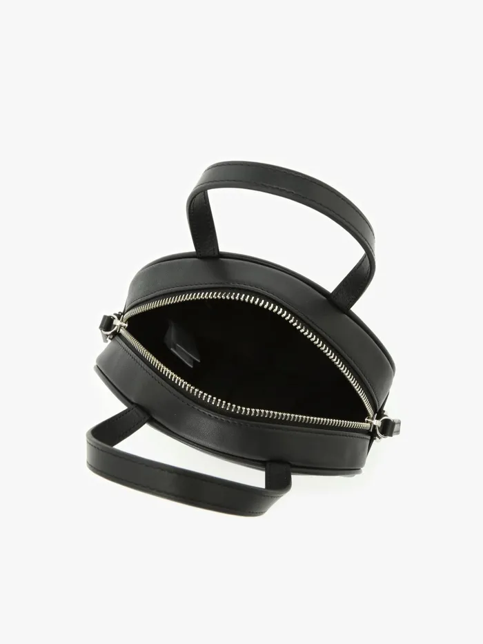 Women Agns B Bags Black Round Leather Bag