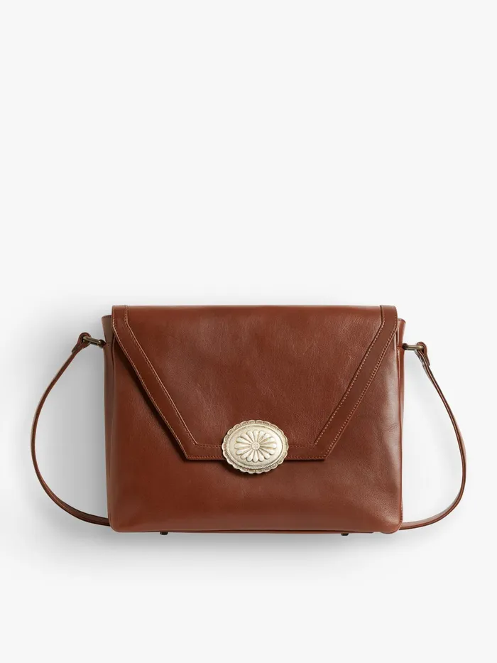 Women Agns B Bags Brown Plonge Lambskin Dakota Messenger Bag