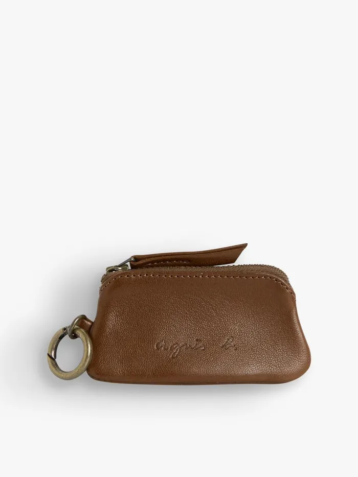 Women Agns B Bags Brown Plonge Lambskin Lola Keyring