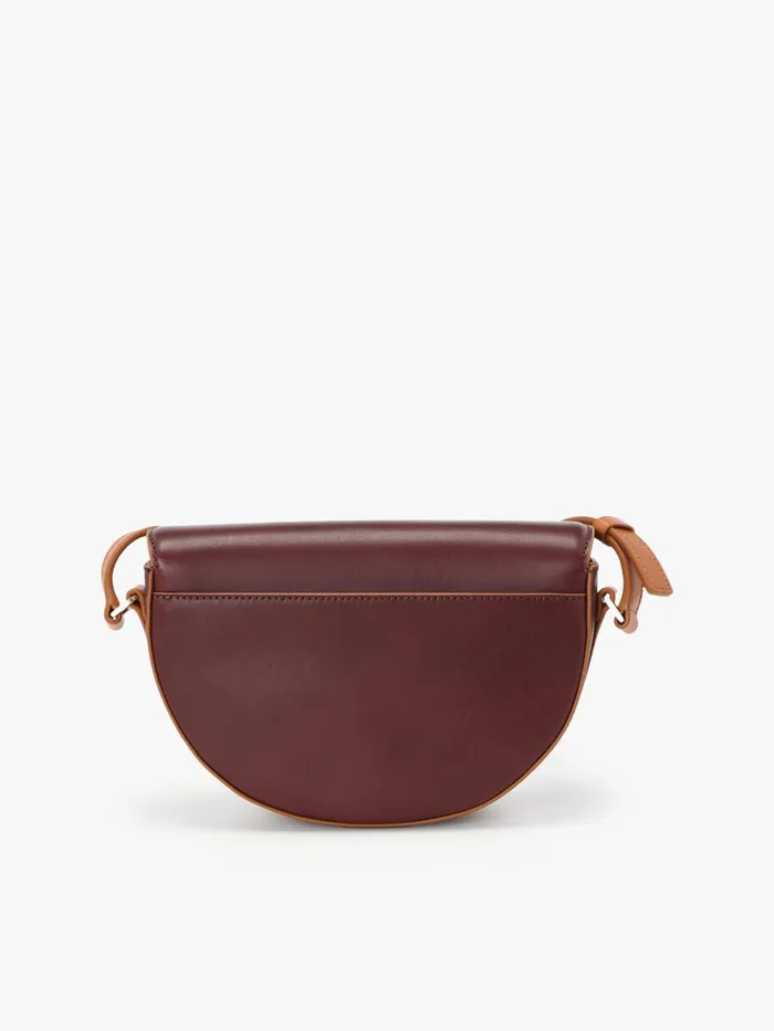 Women Agns B Bags Brown Round Leather Bag