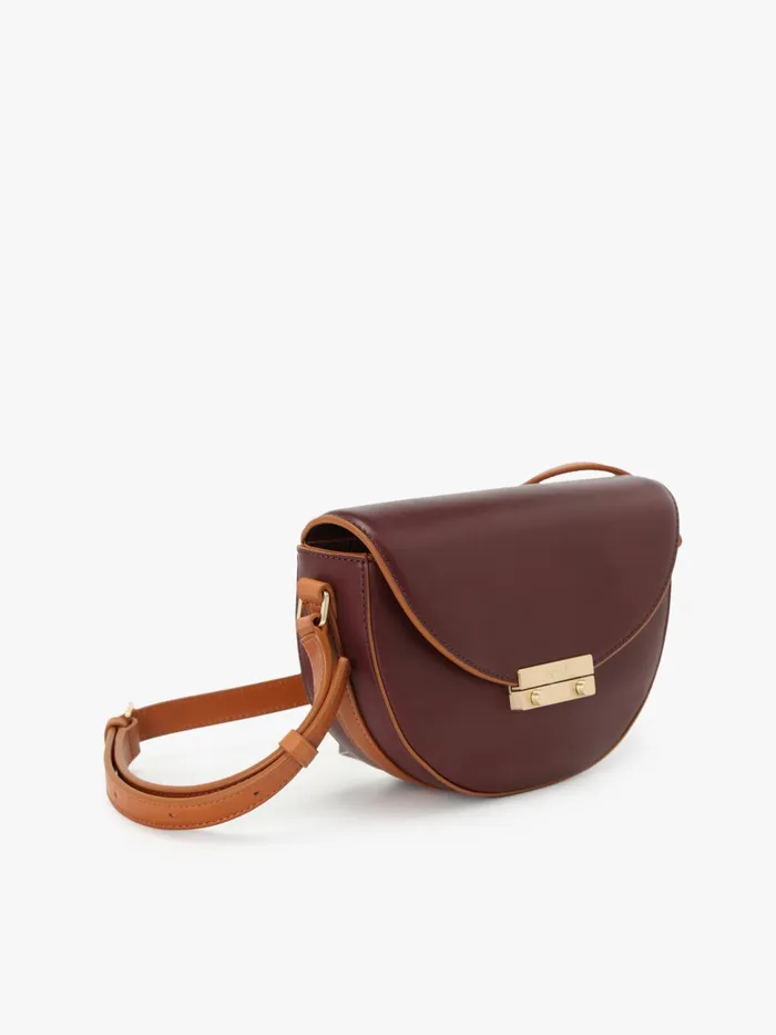 Women Agns B Bags Brown Round Leather Bag
