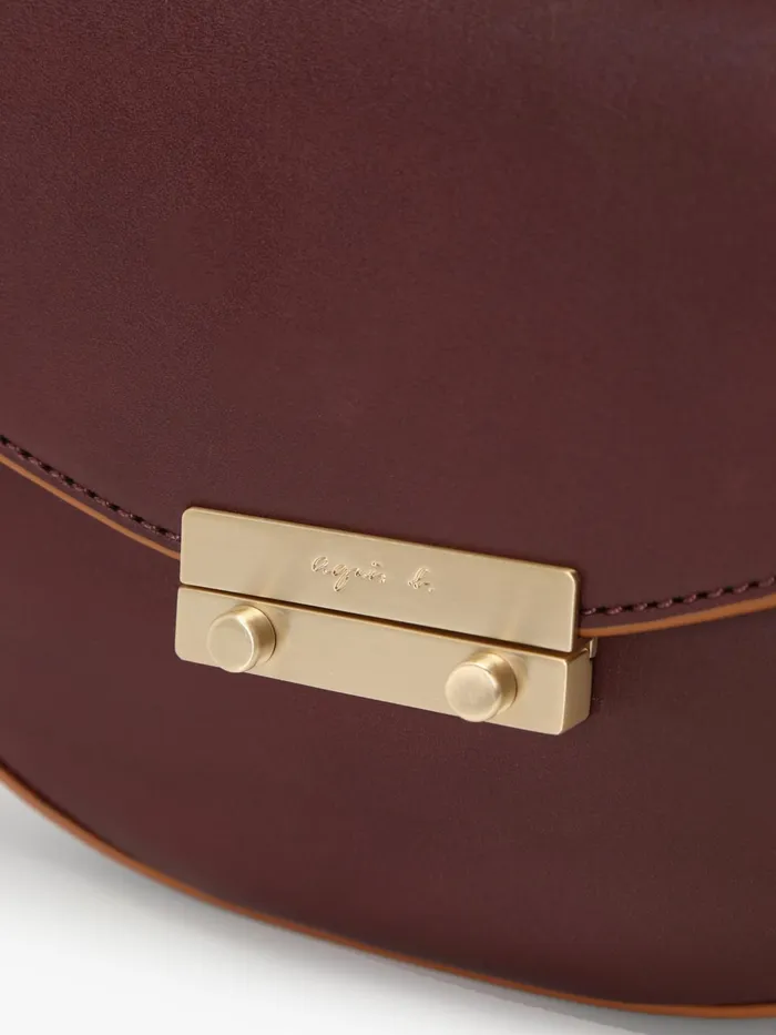 Women Agns B Bags Brown Round Leather Bag