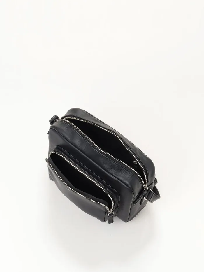 Women Agns B Bags Large Black Leather Shoulder Bag