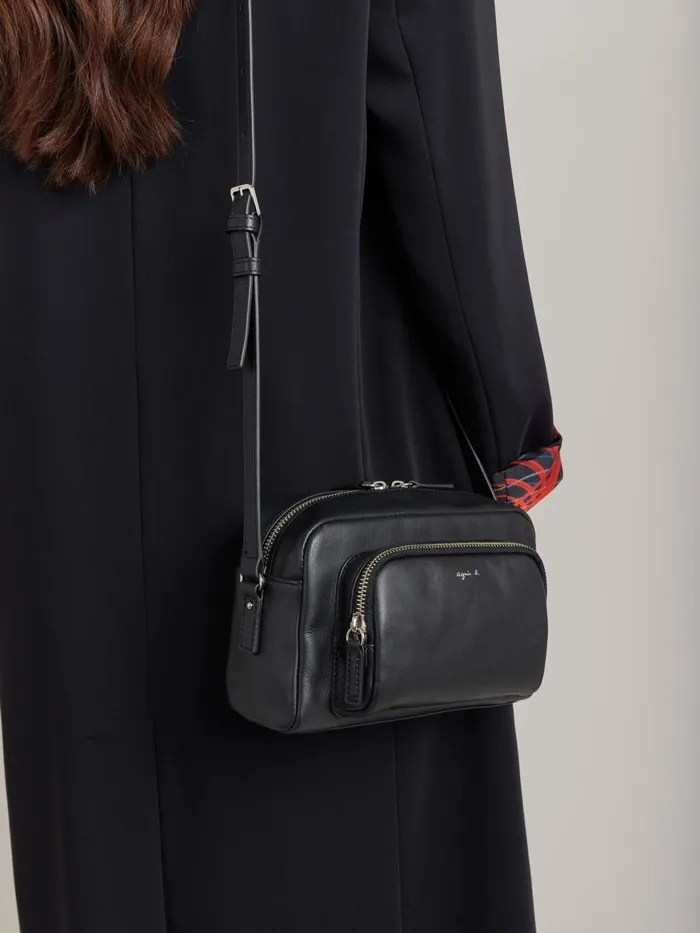 Women Agns B Bags Large Black Leather Shoulder Bag