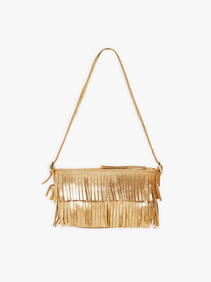 Women Agns B Bags Yellow Gold Leather Carmen Clutch
