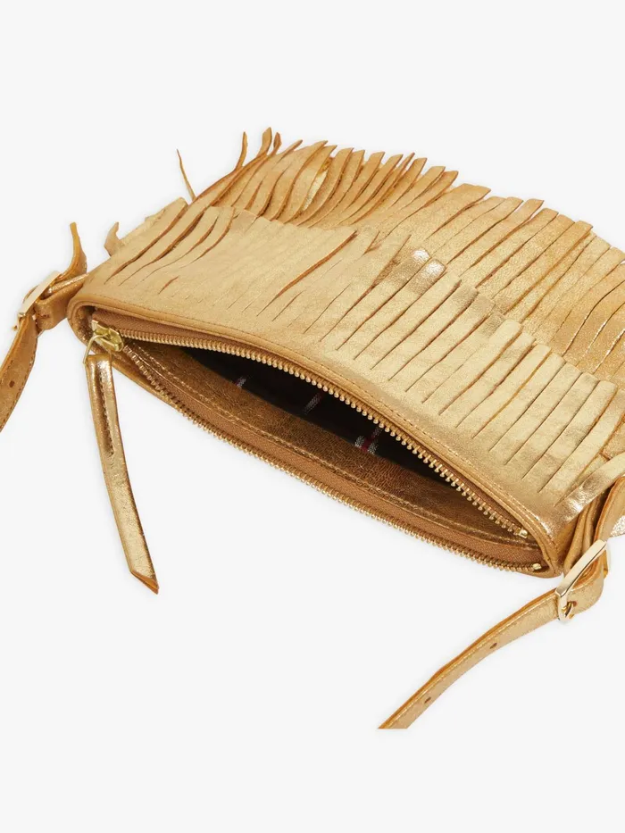 Women Agns B Bags Yellow Gold Leather Carmen Clutch
