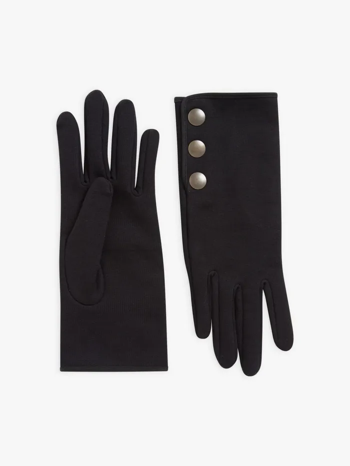 Women Agns B Beanies and Gloves Black Cotton Yvan Gloves