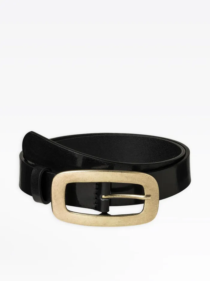 Women Agns B Belts Black Leather Clothilde Belt