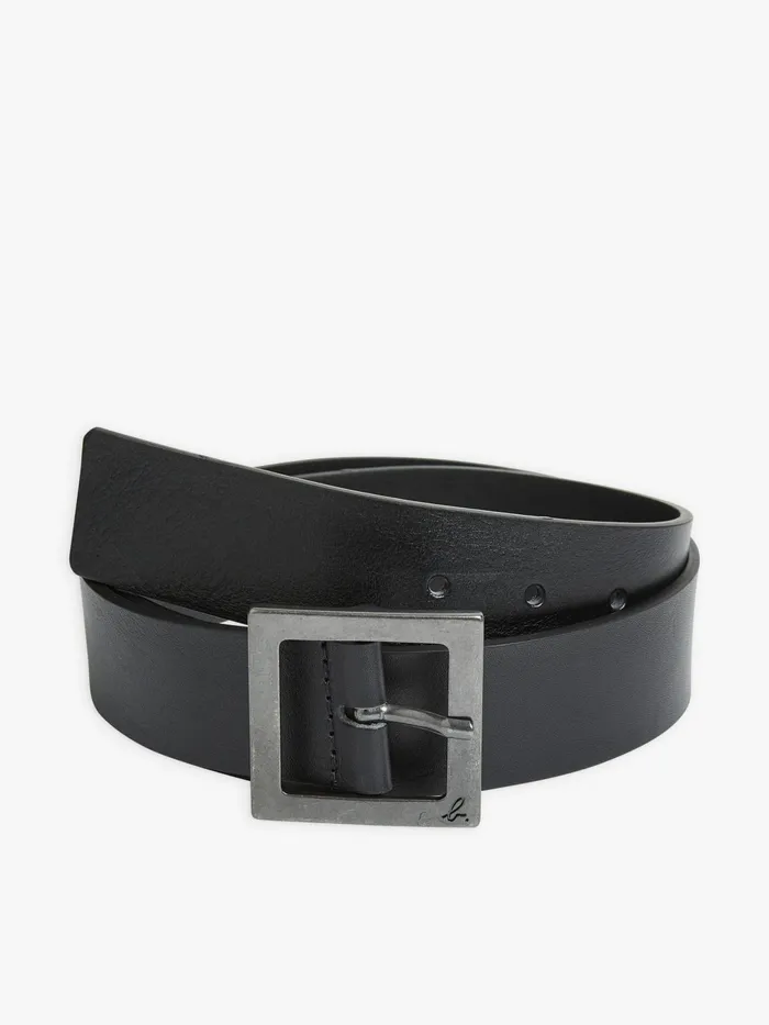 Women Agns B Belts Black Leather Scott Belt