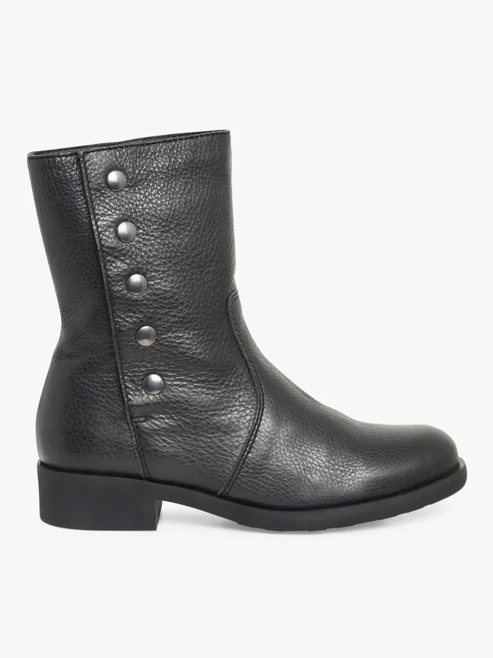 Women Agns B Boots and Ankle Boots Black Leather New Pression Boots