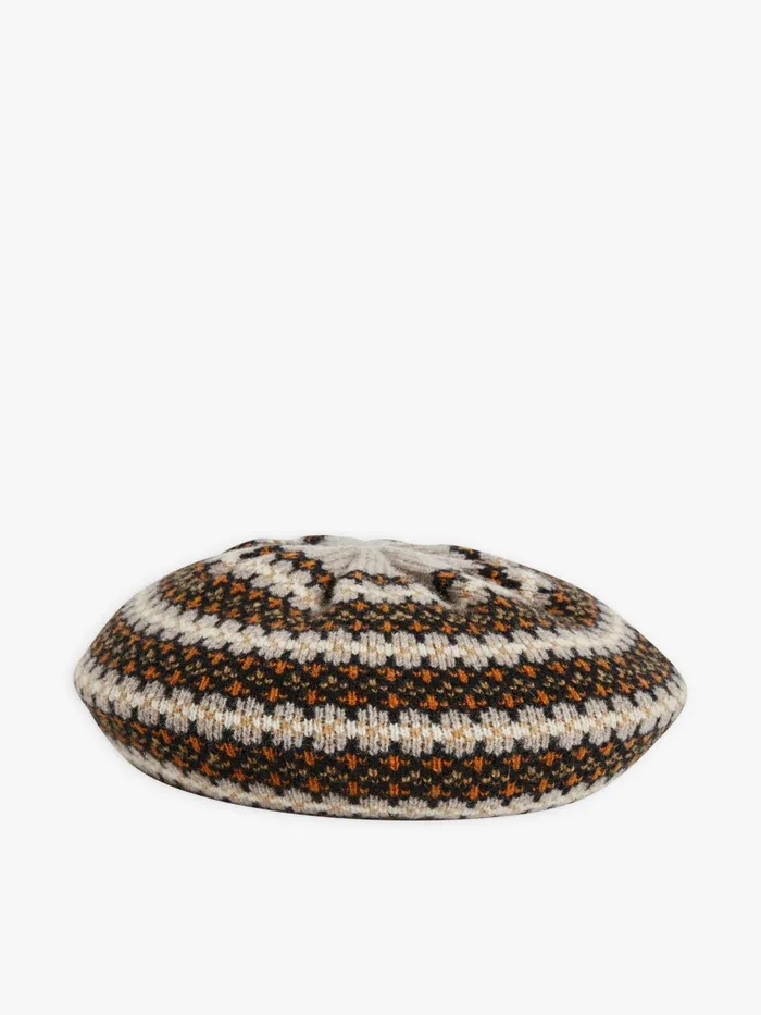 Women Agns B Caps and Hats Beige Wool Edimbourg Beret