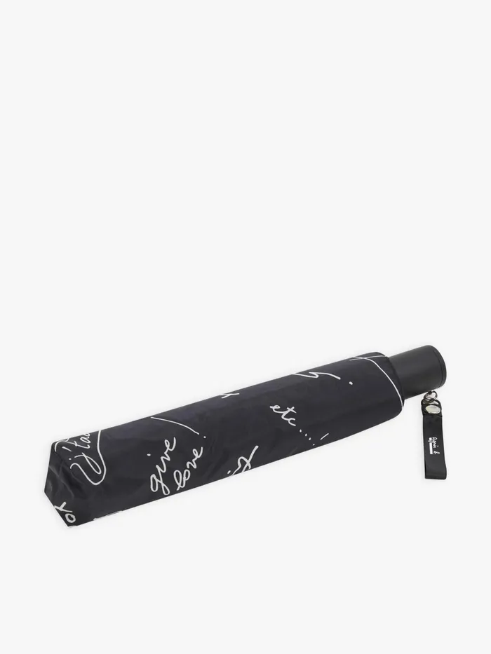 Women Agns B Caps and Hats Black Mini Automatic Logo Umbrella
