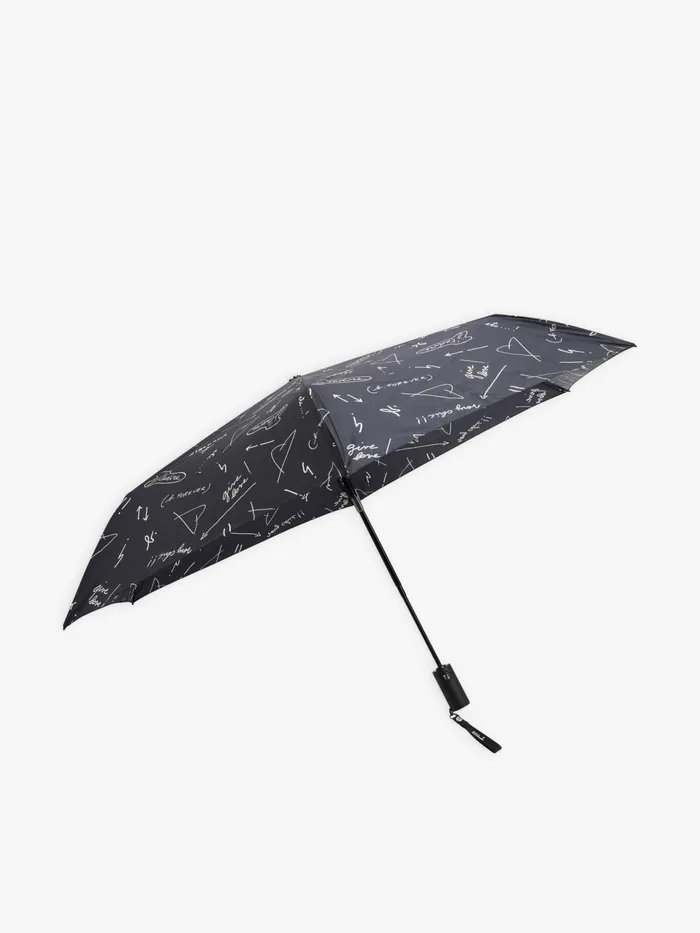 Women Agns B Caps and Hats Black Mini Automatic Logo Umbrella