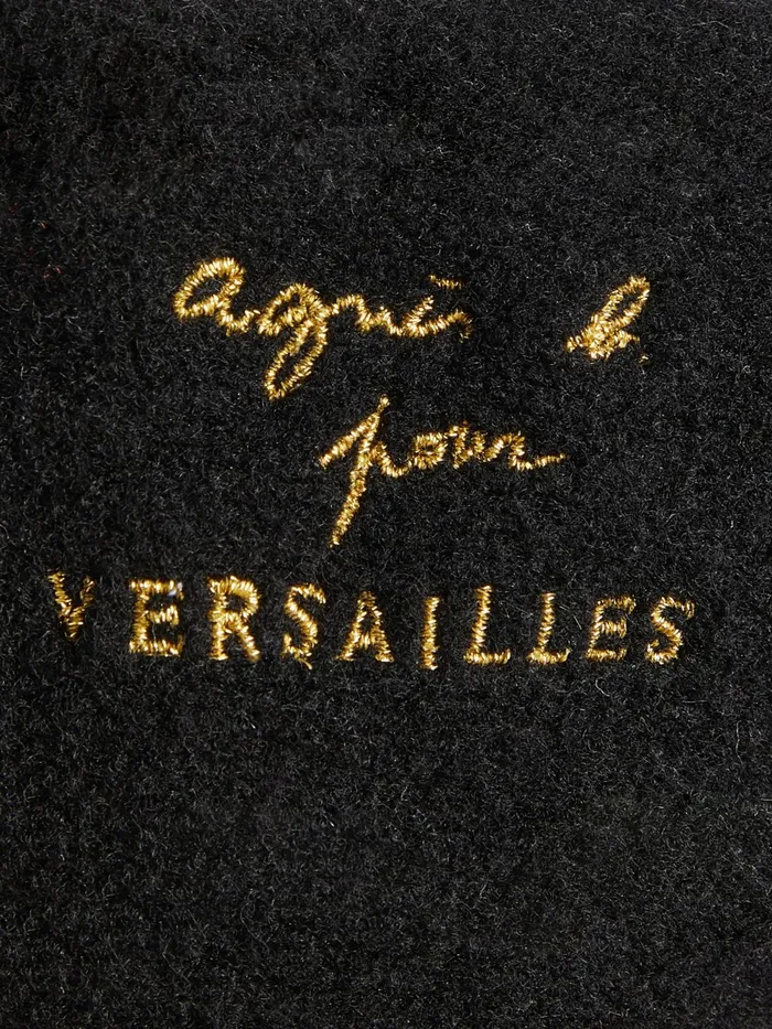 Women Agns B Caps and Hats Black Wool Versailles Beret